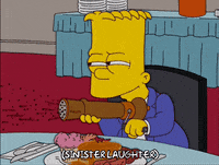 bart simpson restaurant GIF