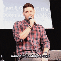 aborddelimpala goodnight jensen ackles nailed it nailed GIF