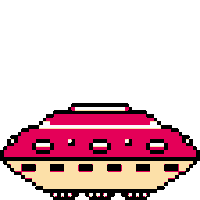 JavaJake pixel nintendo boss ufo Sticker