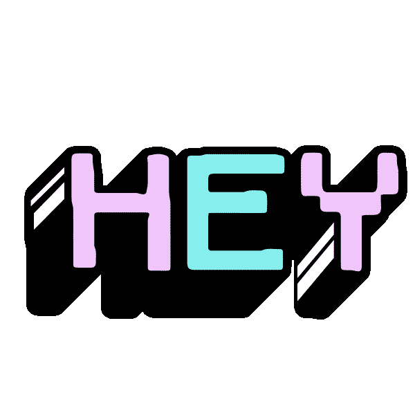 Glitch Hello Sticker