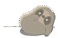 GreedyPnut no fear sloth 揮手 Sticker