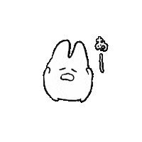 Rabbit どうしよう Sticker
