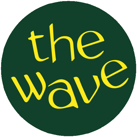 thewavepodcasting the wave thewavepodcasting the wave podcasting rotating the wave logo Sticker