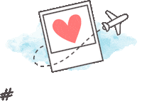 Heart Travel Sticker by Omnigraf