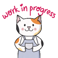 Happy Work In Progress Sticker by Cat & Raven