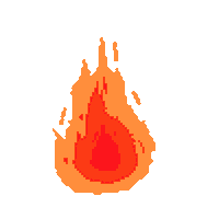 milanesanofake giphyupload fire aesthetic pixel art Sticker
