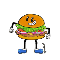 Burgers And Fries Food Sticker