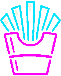 Neon Fries Sticker by City Beach Australia