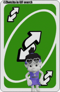 Card Games Uno Reverse GIF by Zhotcita