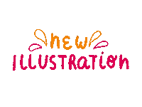 Pink Illustration Sticker