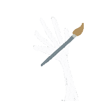 corahlouise art artist hand waving Sticker