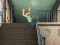 Fall Down Hitman Reborn GIF