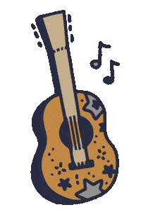Guitar Hotel Sticker by Kimpton