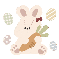 Rabbit Easter Sticker