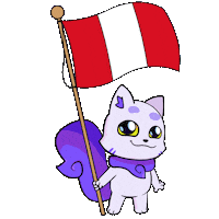 Machu Picchu Flag Sticker by Lucky Kat Studios