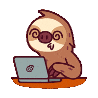 Tired Computer Sticker by Sloooths