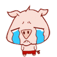 sad pig STICKER