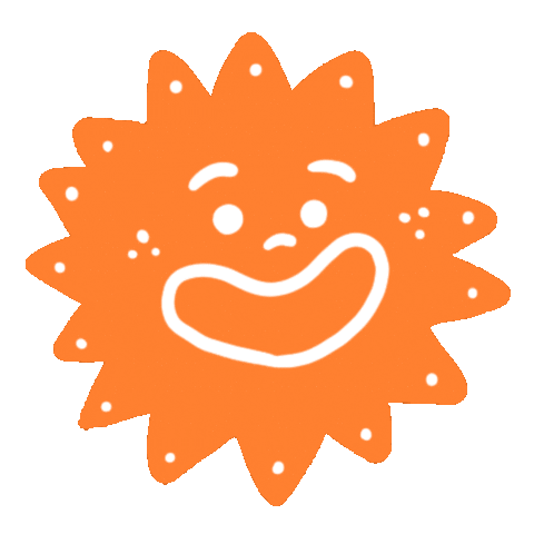 aiko_illustration happy smile sun orange Sticker