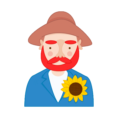 oitependejo amarillo van gogh vincent van gogh girasol Sticker