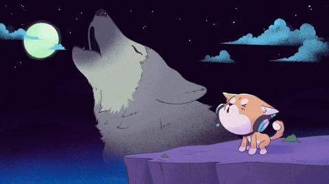 Howling Good Night GIF by WUFFI