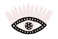 Evil Eye Heart Sticker by The Sis Kiss