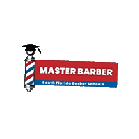 SouthFloridaBarberSchools graduation barber homestead barber pole Sticker