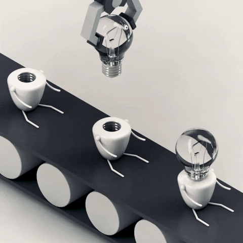 jaydloe giphyupload cinema4d factory lightbulb GIF