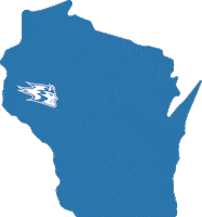 Blue Devil Wisconsin Sticker by University of Wisconsin-Stout