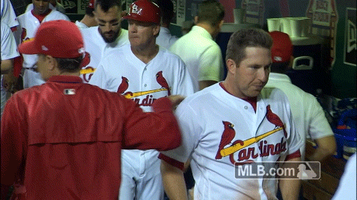 st louis cardinals hug GIF by MLB