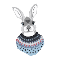 LilaLotta funny bunny gray hase Sticker