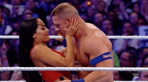 john cena kiss GIF by WWE