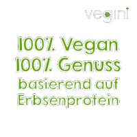 Vegini 100 Vegan 100 Genuss Basierend Auf Erbsenprotein Sticker by Vegini