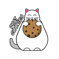Sukicookie cat eating comida cookies Sticker