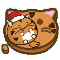 Happy Cat Sticker by Fuzzballs