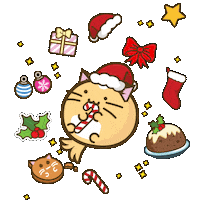 Happy Cat Sticker by Fuzzballs