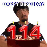 114 Birthday Sticker