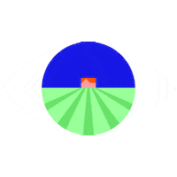 eblairie blue green star look Sticker