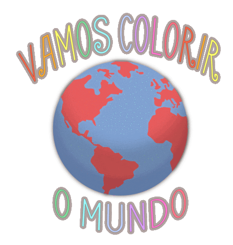 Rainbow World Sticker by Atelier das Festeiras