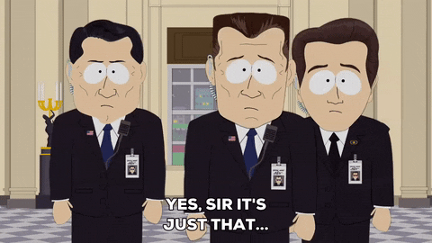 suit informing GIF by South Park 