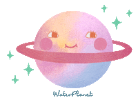 Happy Pink Sticker by Water Planet