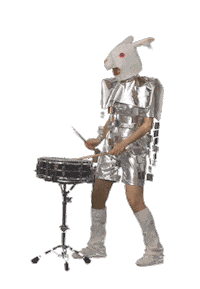 Rabbit Drums Sticker by forgood music