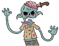 amebis horror help zombie blood Sticker