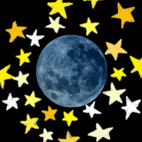 Blue Moon Stars GIF by Barbara Pozzi
