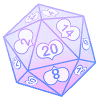 EgirlPeach purple nerd dnd geek Sticker