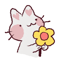 chewzyart love flower cats couple Sticker
