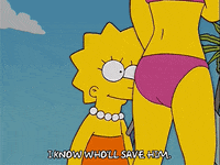 lisa simpson smiling GIF