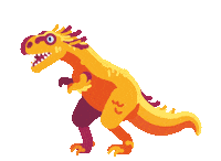 Terrifying T-Rex Sticker by kurzgesagt