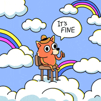 foxfamnft rainbow chill clouds itsfine GIF