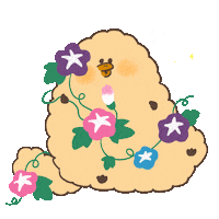 Beige 花 Sticker