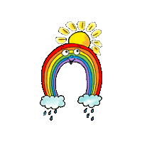 Otterspiele rainbow spring flora regenbogen Sticker